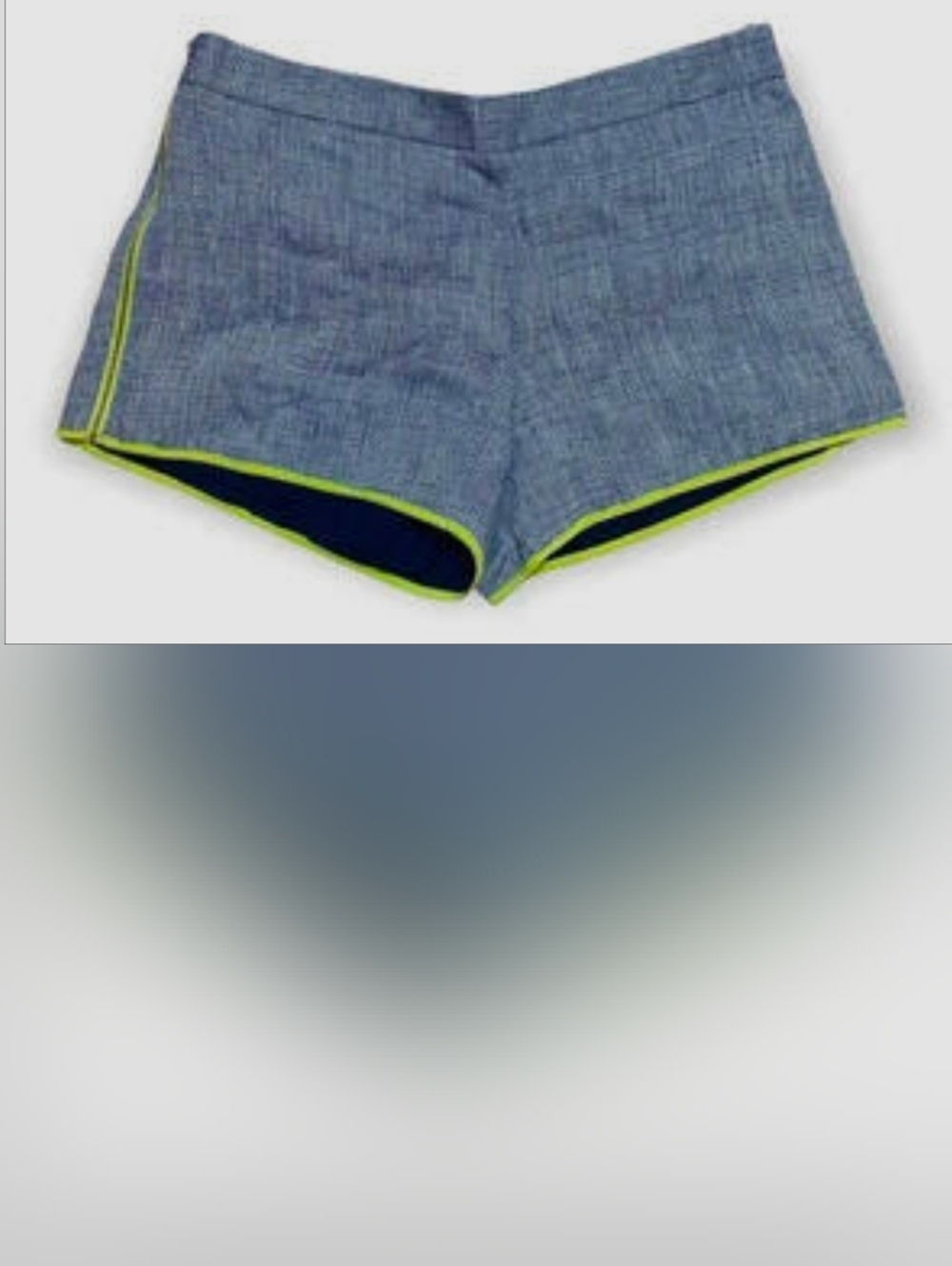 Club Monaco Linen Shorts with Lime Trim Shorts